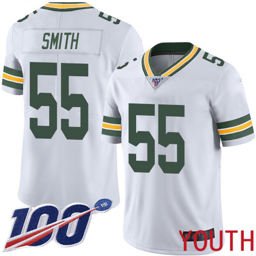Green Bay Packers Limited White Youth #55 Smith Za Darius Road Jersey Nike NFL 100th Season Vapor Untouchable->youth nfl jersey->Youth Jersey
